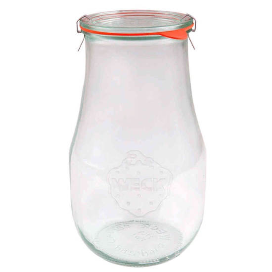 Obrázek Zavařovací sklenice Weck Tulpe 2700 ml, víčko ø 100 mm s příslušenstvím  / 4 ks