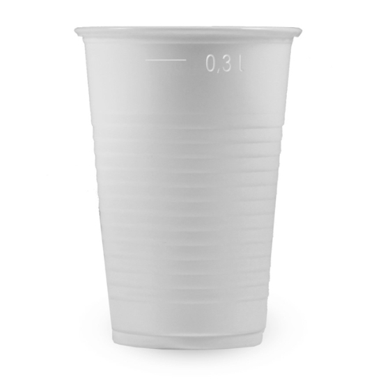 Obrázek Kelímek 0,3 l  bílý plast / 10 ks  65303