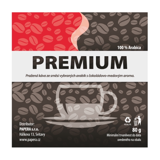 Obrázek Káva PREMIUM 80 g zrnková