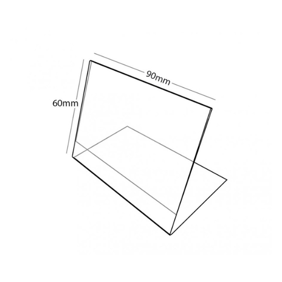 Obrázek Plastový stojánek L 60 x 90 mm na šířku čirý