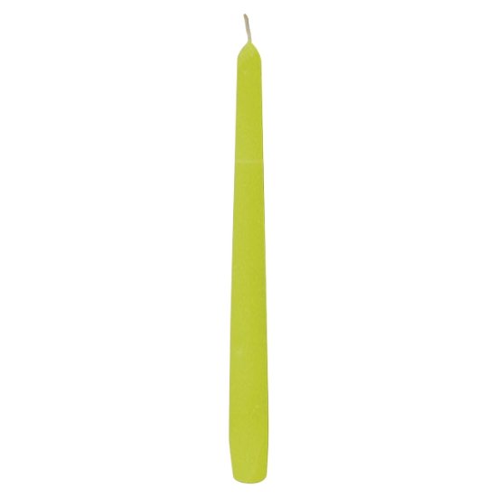 Obrázek Svíčka kónická rovná 245 mm - kiwi / 10 ks