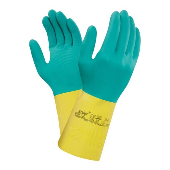 Obrázek Rukavice latexové Ansell BI-COLOUR A87-900 vel.M 8