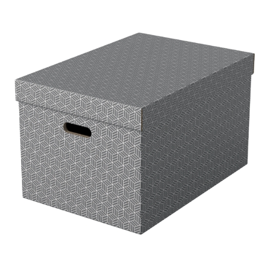 Obrázek Box úložný Esselte Home, vel. L - šedá / 3 ks