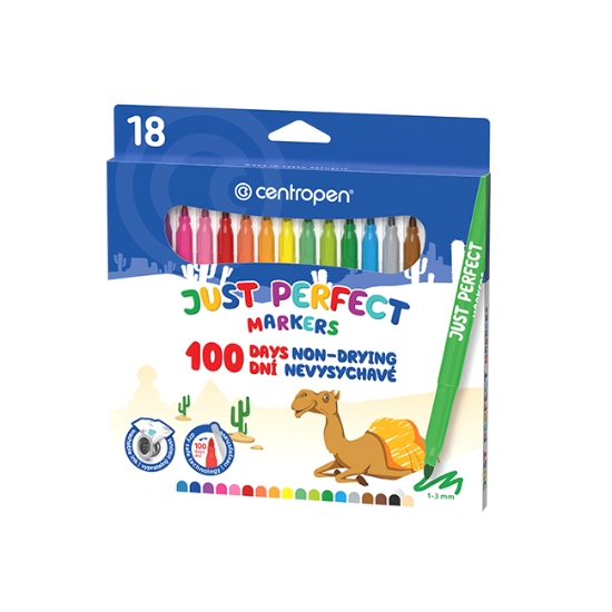 Obrázek Popisovač CENTROPEN 2510 smývatelný just perfect / 18 ks v etui
