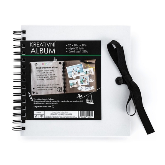 Obrázek Kreativní album 205 x 205 mm - bílá