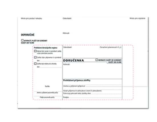 Obrázek Doručenka B6 bílá s poučením pro správní řád (1144479)