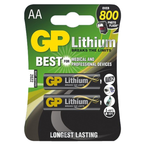 Obrázek GP baterie lithiová FR6 (AA, tužka), /  2 ks 