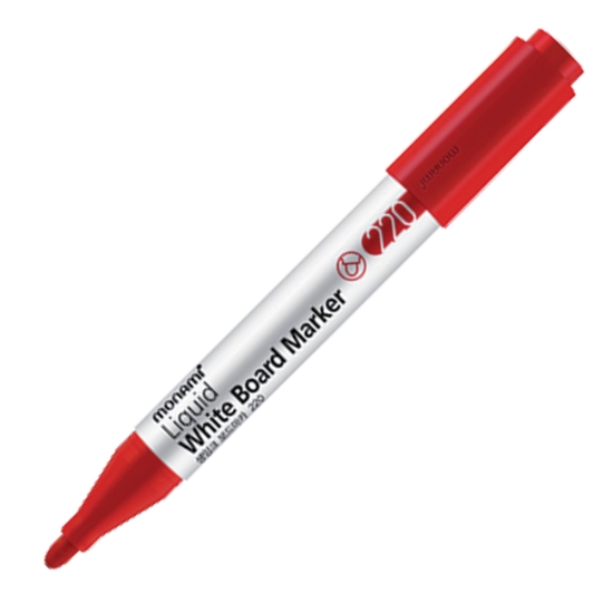 Obrázek Popisovač na bílé tabule MONAMI 220- 2 mm - červená