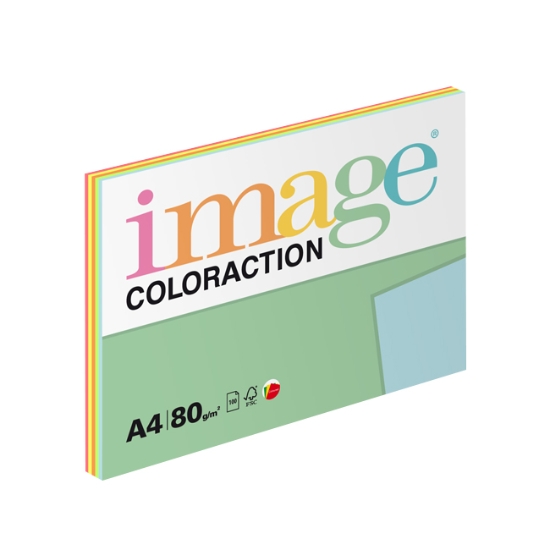 Obrázek Papír barevný IMAGE COLORACTION A4 80 g - mix reflexní barvy / 5 x 20 listů