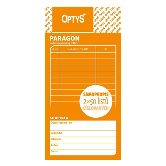 Obrázek Paragon obchodní NCR O 000089