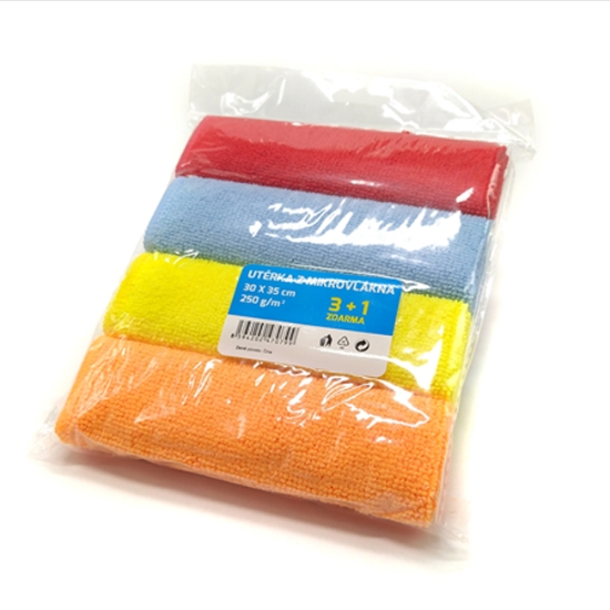 Obrázek Mikroutěrka 30x35cm 250g, SET 3 + 1 zdarma