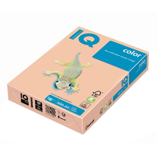 Obrázek Papír barevný IQ COLOR A4 160g - lososová / 250 listů