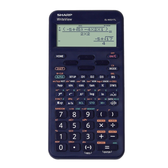 Obrázek Kalkulátor vědecký SHARP EL-W531 TL - modrá
