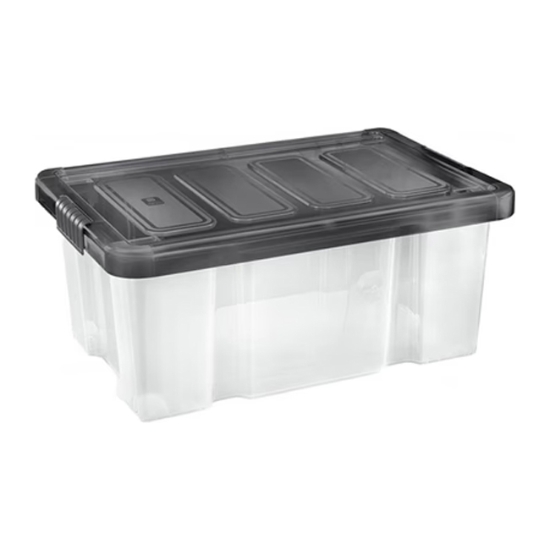 Obrázek Úložný box s klipem PUZZLE 5L s víkem transparent/grafit