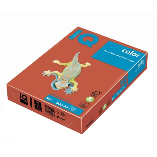 Obrázek Papír barevný  IQ COLOR A4 80 g - cihlově červená / 500 listů