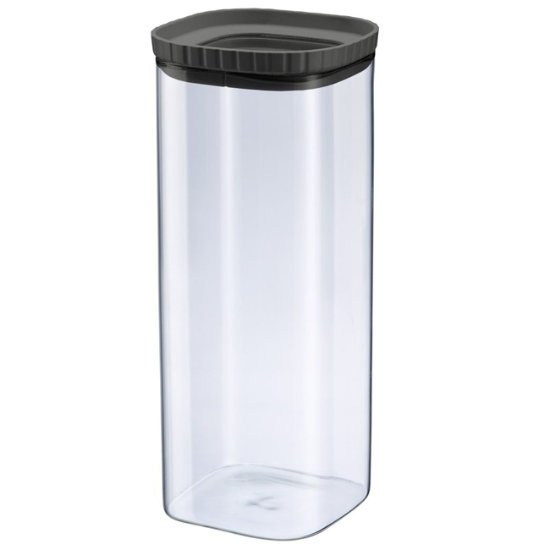 Obrázek Skleněná dóza se silikonovým víčkem, stohovatelná, 2230 ml