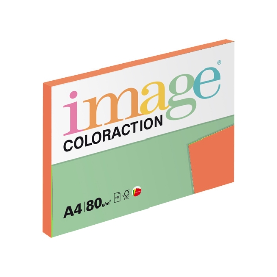 Obrázek Papír barevný IMAGE COLORACTION A4/80g - reflexní oranžová / 100 listů