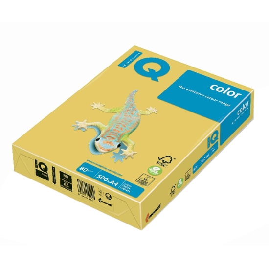 Obrázek Papír barevný IQ COLOR A4 80 g - kanárově žlutá / 500 listů