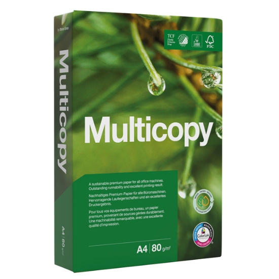 Obrázek Papír kancelářský Multi Copy STORA A4 děrovaný (4 otvory) 80 g / 500 listů