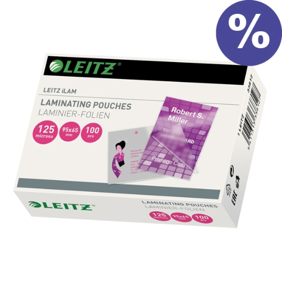 Obrázek Obálky laminovací LEITZ 65 x 95 mm, 125 mikronů / 100 ks