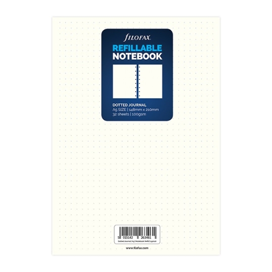 Obrázek Náplň Filofax Notebook - náhradní listy - tečkované 