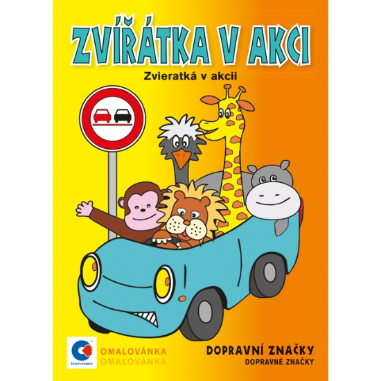 Obrázek Omalovánka A5 - Zvířátka v akci - dopravní značky