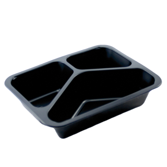 Obrázek Zatavovací miska 3D 227x178x50mm černá/ 50 ks
