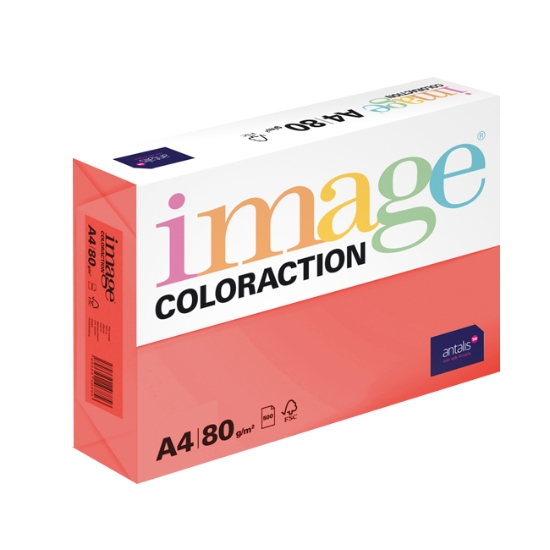 Obrázek Papír barevný IMAGE COLORACTION A4 80g - jahodově červená / 500 listů