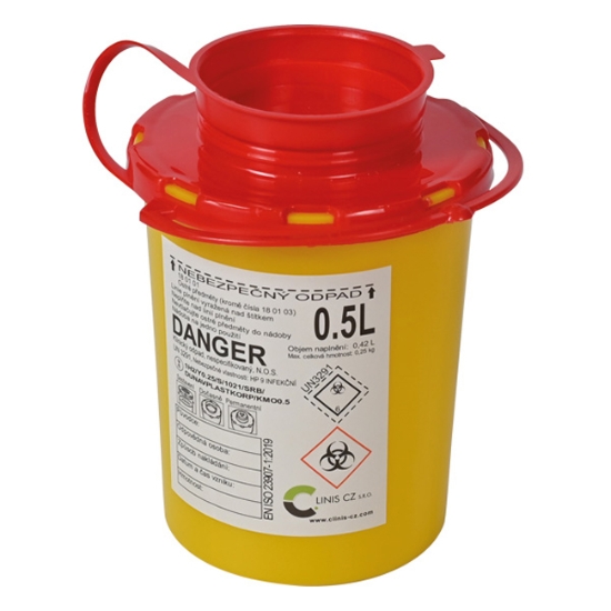 Obrázek Kontejner na použité jehly 0,5 L