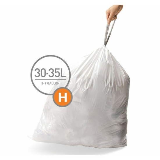 Obrázek Sáčky do odpadkového koše 30-35 L, Simplehuman typ H, zatahovací/20 ks