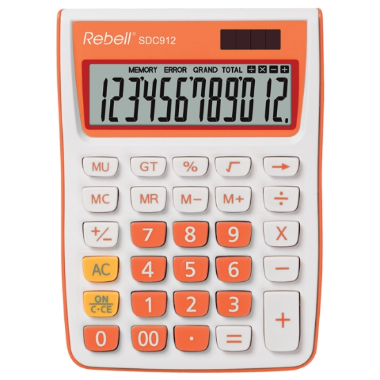 Obrázek Kalkulátor Rebell SDC 912+, oranžová