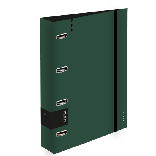 Obrázek Pořadač A4 pěna  4kroužek D30 VERDE zelená