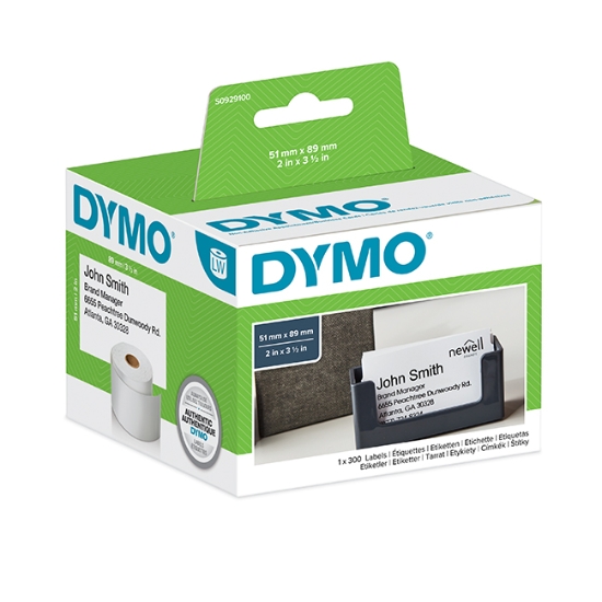 Obrázek Štítky pro vizitky bez lepidla 89x51mm DYMO / 300ks
