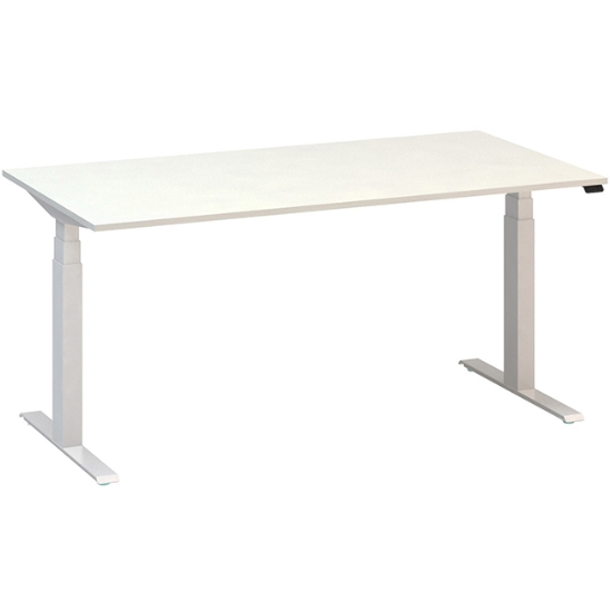 Obrázek ALFA UP stůl výškově stavitelný 160 cm - bílá  / bílé podnoží