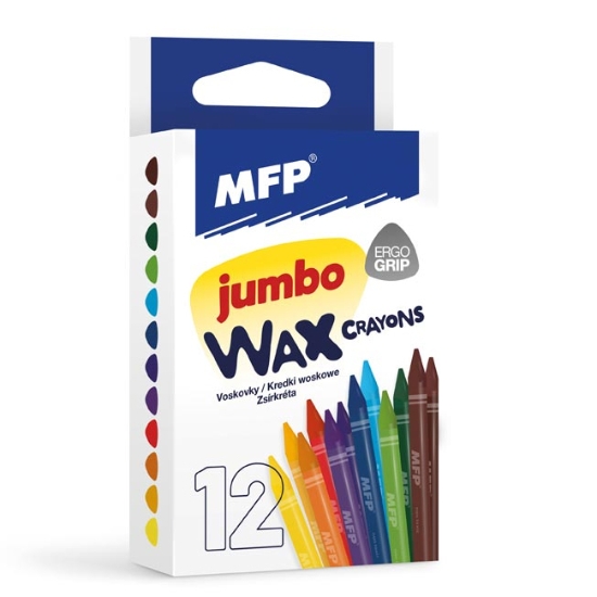Obrázek Voskovky trojhranné JUMBO / 12 ks