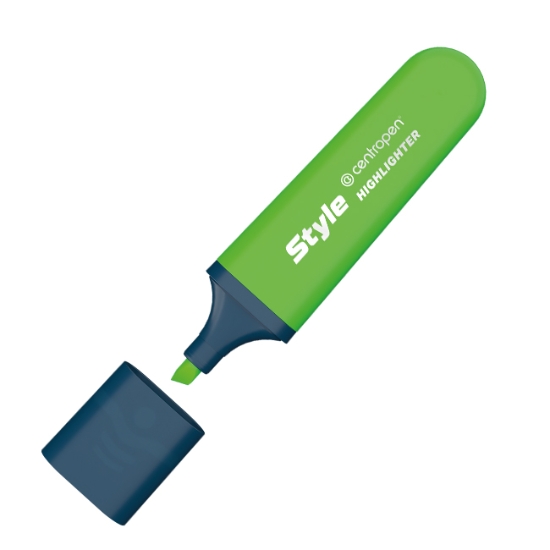 Obrázek Zvýrazňovač Centropen Style 6252 fluo - zelený