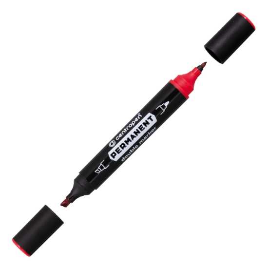Obrázek Popisovač Centropen 1666 – Double Marker - červená 