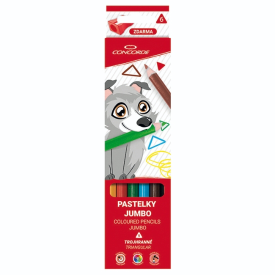 Obrázek Pastelky Concorde VOLF trojhranné JUMBO /6 ks