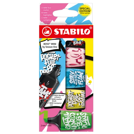 Obrázek Zvýrazňovač STABILO BOSS MINI by Snooze One / 5 ks sada