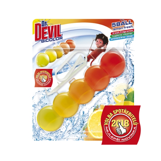 Obrázek Dr.DEVIL BiCOLOR WC 5Ball 1x35g  Lemon fresh