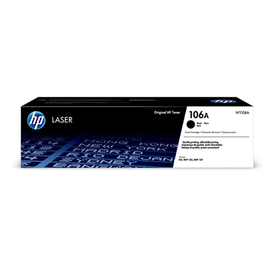Obrázek HP originální toner W1106A, black, 1000str., HP 106A