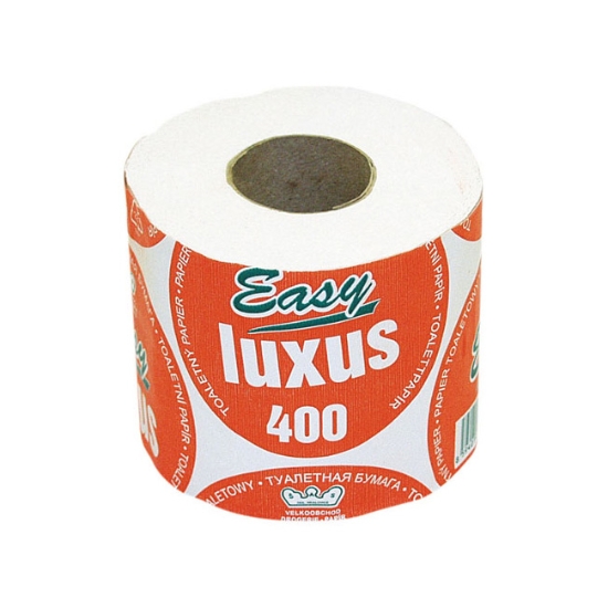 Obrázek Toal. papír EASY luxus, 2vrst. bílý, 400 útržků  / 64 rolí