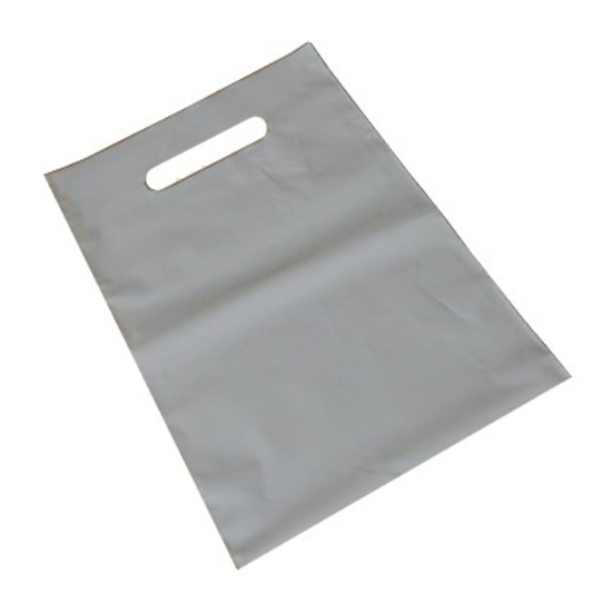 Obrázek Taška s průhmatem PE 380 x 450 + 50 mm - stříbrná