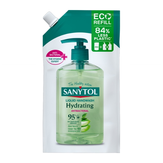 Obrázek Mýdlo antibakteriální, hydratující, Sanytol, náhradní náplň, aloe vera, 500 ml