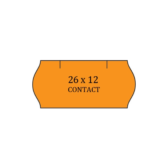 Obrázek Etiketa CONTACT 26 x 12 mm 1500 etiket - oranžová