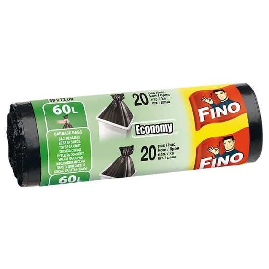 Obrázek Pytle do koše FINO Economy 60 l / 20 ks