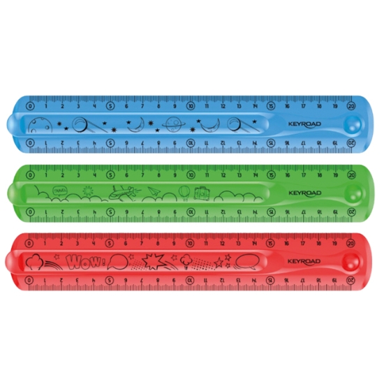 Obrázek Pravítko KEYROAD Flexi 20 cm - mix barev
