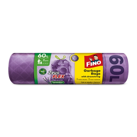 Obrázek Pytle zatahovací FINO LD Zeus FLEX AROMATIC 60L, 35μm / 8 ks