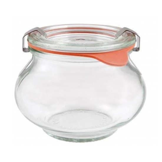 Obrázek Zavařovací sklenice dekorativní Weck Schmuck 560 ml, ø 80 mm s příslušenstvím / 6 ks