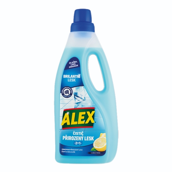 Obrázek Alex čistič extra lesk 2 v 1 na vinyl, dlažbu, lino, vůně  citron, 750 ml